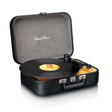 Lenco Classic Phono TT-116 Bluetooth plaadimängija 3 kiirusega - 33, 45 ja 78 p/min - Vintage vinüülplaadimängija - RCA väljund - Stereo kõlarid - Must