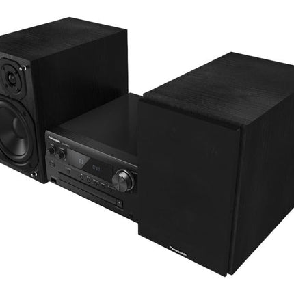 Panasonic SC-PMX90 mikrosüsteem bambuskõlaritega (Hi-Fi, kodune heli, 14 cm bassikõlar, 1,9 cm siidist kupliga kõrgsageduskõlar, 1,5 cm pieso-kõrgsageduskõlar, Bluetooth, kahekordne USB, FM-raadio, AUX 3,5 mm) - must
