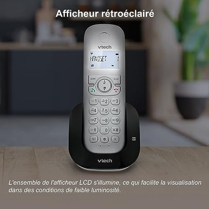 VTech CS1551 Cordless DECT phone with 2 handsets with charger, answering machine, call blocking, caller identification/call waiting, hands-free, display and keypad with