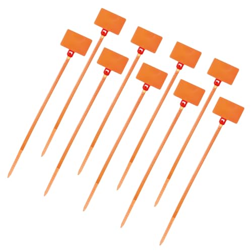 sourcing map Cable Label Markers, Nylon Cable Ties, 10.9 cm Writable Self-Locking Wire Labels, Cable Ties for Organization Marking, Orange, 100 Pieces