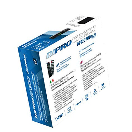 Diprogress DVB-T2 Hevc 10-bitine DPT207HD dekooder kahe 2-in-1 kaugjuhtimispuldiga