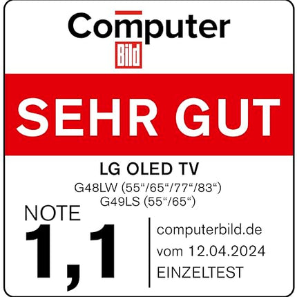LG OLED65G49LS televiisor 65" (165 cm) OLED evo televiisor (α11 4K tehisintellektiga protsessor, webOS 24, Dolby Vision, kuni 120 Hz) [mudeliaasta 2024]