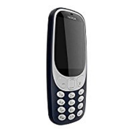 Nokia 3310 2G mobiiltelefon (2,4-tolline värviline ekraan, 2MP kaamera, Bluetooth, raadio, MP3-mängija, üks SIM-kaart) tumesinine