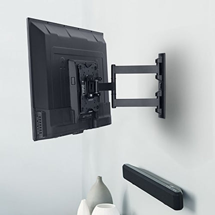 Amazon Basics teleri kinnitus/seinakinnitus, pöörlev, kallutatav, 66–140 cm kumeratele ja lameekraanteleritele või monitoridele kuni 36 kg, max. VESA 400 x 400 mm, must