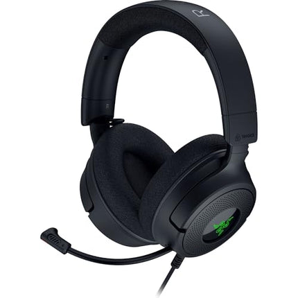 Razer Kraken V4 X - juhtmega arvutimängude peakomplekt (Triforce 40 mm draiverid, sissetõmmatav kardioidmikrofon, 7.1 ruumiline heli, Chroma RGB, arvuti - konsoolide ja mobiiltelefonide jaoks USB-C kaudu) must