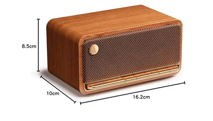 Edifier MP230 - Portable Bluetooth speaker with retro design, wireless. Playback via Bluetooth, AUX, and Micro SD card | Brown wood
