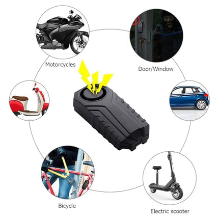 CGEAMDY Improved Bicycle Alarm Remote Control, Anti-theft Device for Motorcycle Vehicles with Remote Control, Protection Theft Wireless Motorcycle Alarm, Bicycle Protection Against Theft Bicycle Alarm