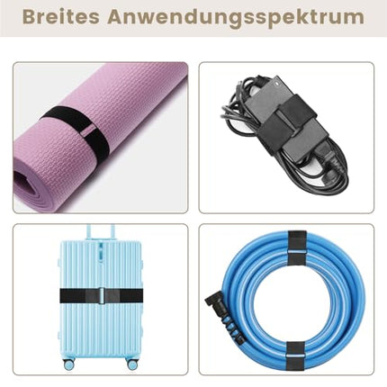 ZSURLUX Takjapaelaga kaablisidemed, korduvkasutatavad 3,8 cm * 10 m, kaablisidemed, takjapaelaga kaablite haldamiseks, takjapaelaga kinnituslint, eriti tugev korraldamiseks ja hoiustamiseks, must