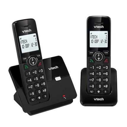 VTECH CS2001 Cordless DECT phone with 2 handsets for home, with blocker for unwanted calls, long range reliable up to 300 m, caller identification