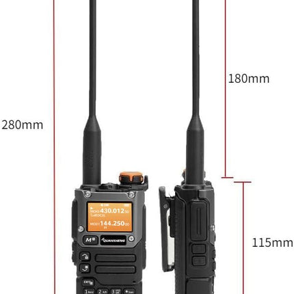 QUANSHENG UVK5(8) Raadiosaatja 200 kanaliga sagedusalaga kaasaskantav kahesuunaline raadio FM-ga - LCD-ekraan VOX replikatsioonisagedus (1)