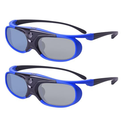 Cocari 3D-prillid, aktiivse katikuga 3D DLP-Link laetavad 3D-prillid Aceri, ViewSonici, BenQ, Optoma, Philipsi, Panasonicu, Viviteki, Delli, Jmgo, Cocari Cocari 3D-projektoritele, sinised, 2 tk pakis