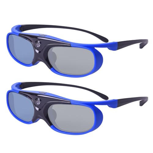 Cocari 3D-prillid, aktiivse katikuga 3D DLP-Link laetavad 3D-prillid Aceri, ViewSonici, BenQ, Optoma, Philipsi, Panasonicu, Viviteki, Delli, Jmgo, Cocari Cocari 3D-projektoritele, sinised, 2 tk pakis