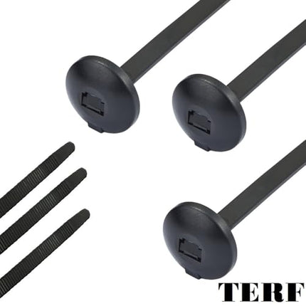 TERF® šassiikaablisidemed, 370 mm x 7,6 mm, nailon, autodele, šassiile, autodele, paatidele, haagisele, kaablisidemetele, juhtmestiku klambritele, mähistele, kodule, kontorile, töökojale, laole, isetegemisele, mustad, 10
