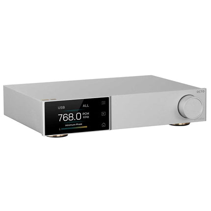 TOTAUDIO Topping D70 Pro Octo DAC statsionaarne Bluetooth ja ekraan, Bluetooth 5.1, LDAC, Aurora liides, RCA, XLR (hõbedane)