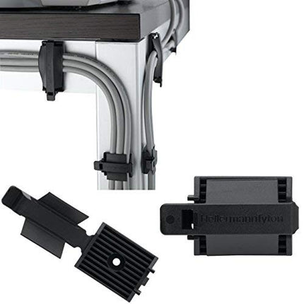 HellermannTyton - 25 clips with covers for cables 25x31mm