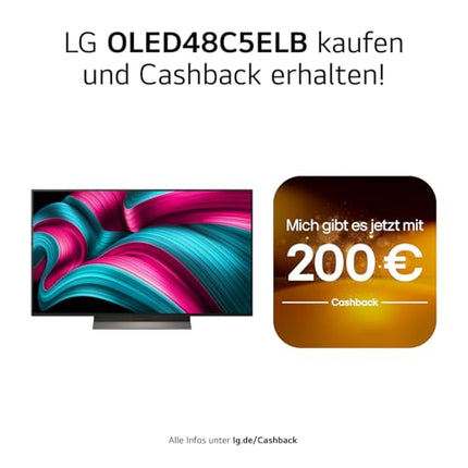 LG OLED48C5ELB teler 48-tolline (121 cm) 4K OLED evo AI-teler (α9 Gen8 4K AI protsessor, webOS 25, 120 Hz (VRR kuni 144 Hz)) [mudeliaasta 2025]
