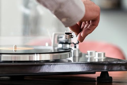 Lenco LBT-188 Record Player - Bluetooth Turntable - Belt Drive - 2 Speeds 33 and 45 rpm - Anti-Skating - Convert Vinyl to MP3 - Dark Brown, LBT-188 WA, Walnut