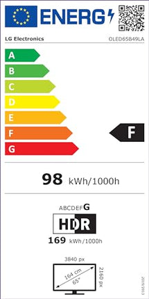 LG OLED65B49LA televiisor 65" (165 cm) OLED-teler (α8 4K tehisintellektiga protsessor, webOS 24, Dolby Vision, kuni 120 Hz) [mudeliaasta 2024]