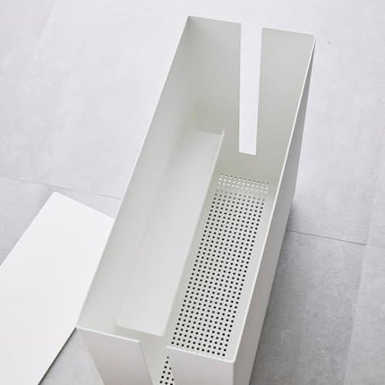 Yamazaki 5403 TOWER kaablikatted, valged, terasest, minimalistliku disainiga, 15 x 40 x 34,5 cm (P x L x K)
