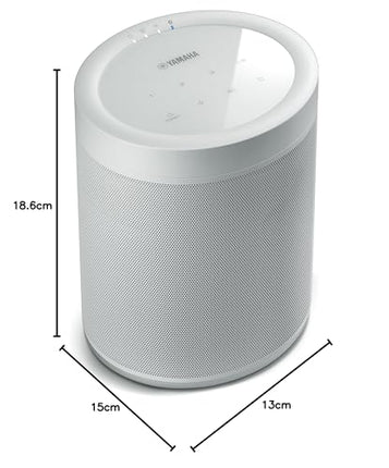 Yamaha MusicCast 20 Soundbox (juhtmevaba kahesuunaline võrgukõlar piiramatuks muusika voogedastuseks – Amazon Alexaga ühilduv mitmetoaline WiFi-kõlar) valge