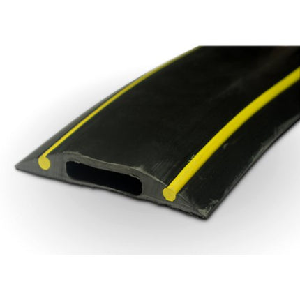 Cable protector for the floor, black and yellow, 2 m