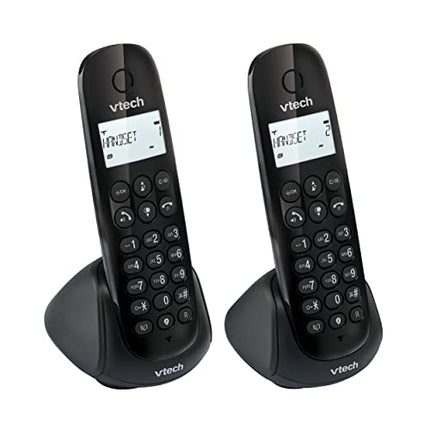 VTech CS1401 DECT Cordless Phone with 2 Handsets, Call Blocker, Speakerphone, Caller ID/Call Waiting, Backlit Display, ECO Mode, Low Radiation, Black