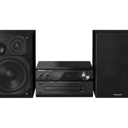 Panasonic SC-PMX90 mikrosüsteem bambuskõlaritega (Hi-Fi, kodune heli, 14 cm bassikõlar, 1,9 cm siidist kupliga kõrgsageduskõlar, 1,5 cm pieso-kõrgsageduskõlar, Bluetooth, kahekordne USB, FM-raadio, AUX 3,5 mm) - must
