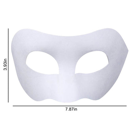 KABAKE 20 pabermašeest kunstimaski, poolmaski, valget käsitöömaski, isetehtud tühjad maskid, karneval, cosplay, pidu, maskiball (stiil nr 1)