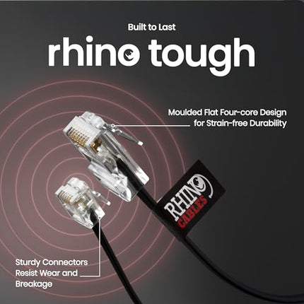 Rhinocables võrgukaabel RJ11 kuni RJ45 Etherneti modemi andmesidetelefoni kaabel