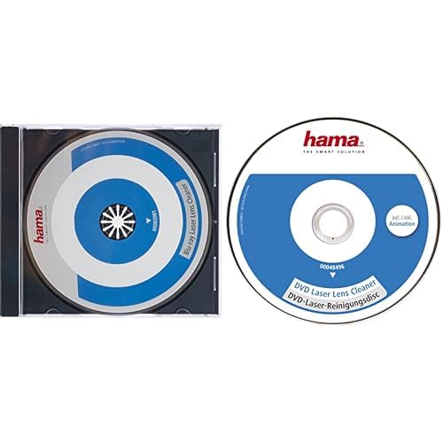 Hama Blu-Ray puhastusketas (Blu-Ray draividelt mustuse eemaldamiseks) Blu-Ray ja DVD laserpuhastusketas (DVD draividelt mustuse eemaldamiseks) DVD laserpuhastus