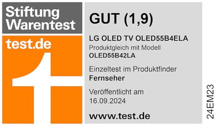 LG OLED55B4ELA TV 139 cm (55-inch) OLED TV (α8 4K AI processor, webOS 24, Dolby Vision, up to 120 Hz) [Model year 2024]