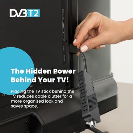 Leyf DVB-T2 DVB-T2 dekooder Full HD 1080P, teleri dekooder, teleri taha peidetud, digitaalne ekraan, HEVC H265 Main 10-bitine, 2-ühes kaugjuhtimispult, HDMI/AV, USB