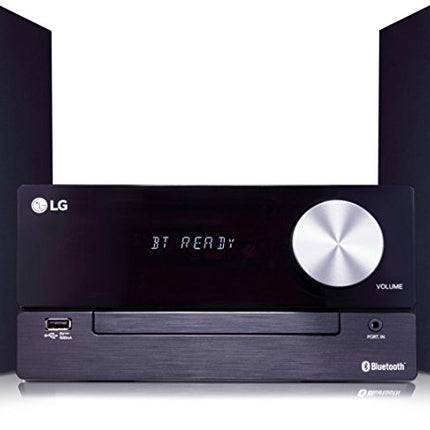 LG CM2460 Mini Hifi System with Stereo Speakers (1 Pair, 100 Watt RMS) Chrome/Black
