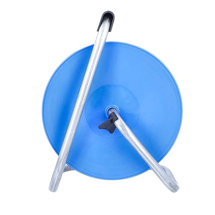 as - Schwabe Camping Cable Reel Empty Reel Ø285 mm for approx. 50 m of cable with cable reel and plug-in space, thermal protection switch, IP44, Blue, 12228