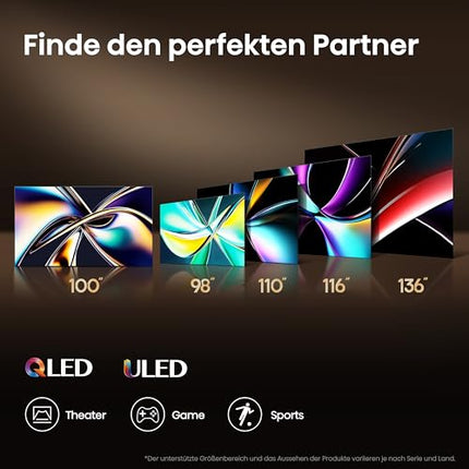 Hisense 100U7KQ (100-tolline) 4K Mini LED ULED HDR nutiteler, Quantum Dot, 144Hz, HDMI 2.1, Game Mode Pro, Dolby Vision IQ ja Atmos, Bluetooth, sisseehitatud Alexa, antratsiithall