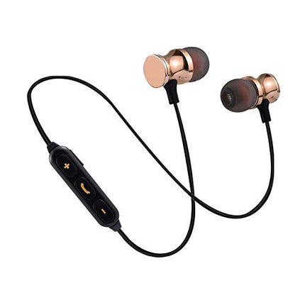 Bluetooth kõrvaklapid, metallist, Asus Zenfone 6 nutitelefonile, juhtmevabad, puldiga, käed-vabad, universaalsed, kuldsed