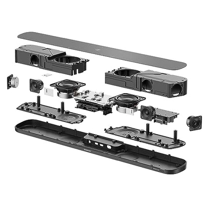 Sennheiser AMBEO Soundbar Mini – Kaasahaarav 3D-heli teleri, filmide ja muusika jaoks – Kompaktne seade võimsate adaptiivsete funktsioonide ja mitmekülgse ühenduvusega