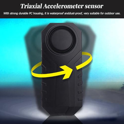 CGEAMDY Improved Bicycle Alarm Remote Control, Anti-theft Device for Motorcycle Vehicles with Remote Control, Protection Theft Wireless Motorcycle Alarm, Bicycle Protection Against Theft Bicycle Alarm