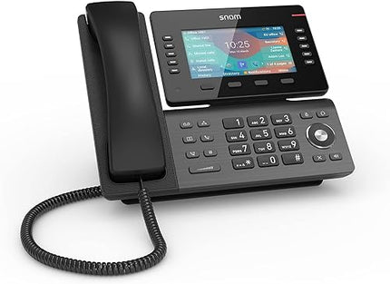 Snom D865 IP-telefon, SIP-lauatelefon, 5-tolline IPS-värviline ekraan 1280 x 720 pikslit, 12 SIP-identiteeti, 10 programmeeritavat funktsiooniklahvi, WiFi NFC, Bluetooth, 3-aastane tootjagarantii, must, 00004536