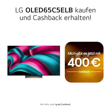 LG OLED65C5ELB teler 65-tolline (165 cm) 4K OLED evo AI-teler (α9 Gen8 4K AI protsessor, webOS 25, 120 Hz (VRR kuni 144 Hz)) [mudeliaasta 2025]
