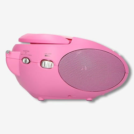 Lenco SCD-24 stereo FM-raadio CD-mängija ja teleskoopantenniga, roosa