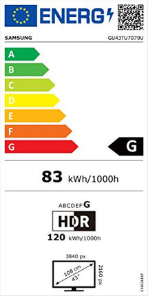 Samsung TU7079 138 cm (55-tolline) LED-teler (Ultra HD, HDR 10+, kolmekordne tuuner, nutiteler) [2020. aasta mudel]