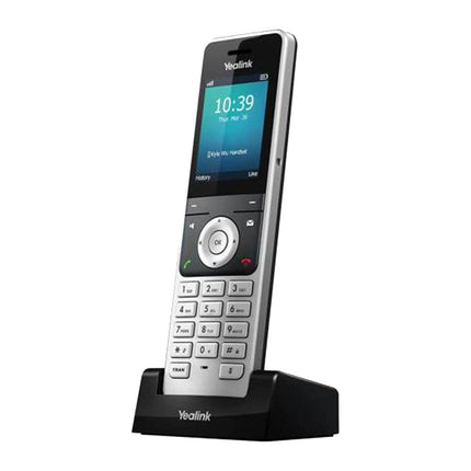 Yealink W76P DECT IP-telefonisüsteem (W70B baas + W56H telefonitoru) must/hõbedane