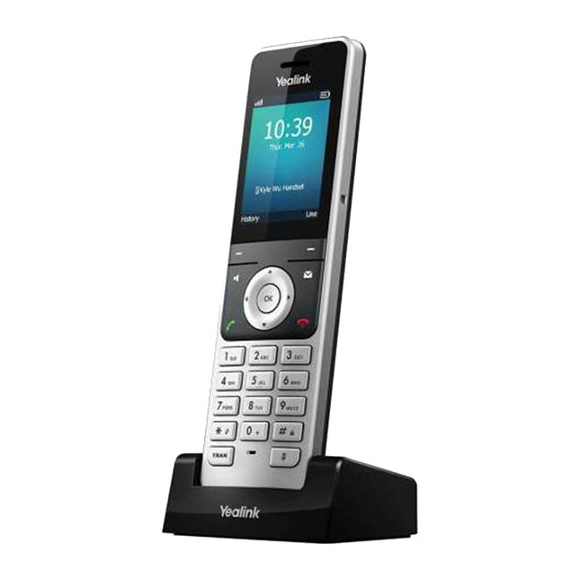 Yealink W76P DECT IP-telefonisüsteem (W70B baas + W56H telefonitoru) must/hõbedane