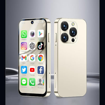 Hipipooo 4G mininutitelefon, kahe SIM-kaardiga, 3,88-tolline ekraan, 2,0+5,0 MP topeltkaamera, 1950 mAh aku, Android 12 minitelefon lastele (4GB+64GB, beež)