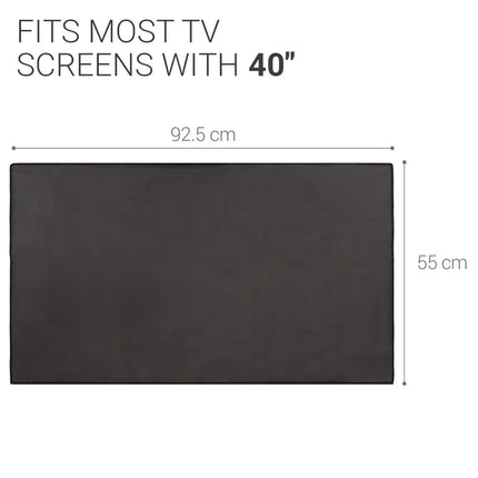 kwmobile 40" TV Cover - Indoor TV Screen Protector Cover - TV Screen Dust Cover - Dark Grey