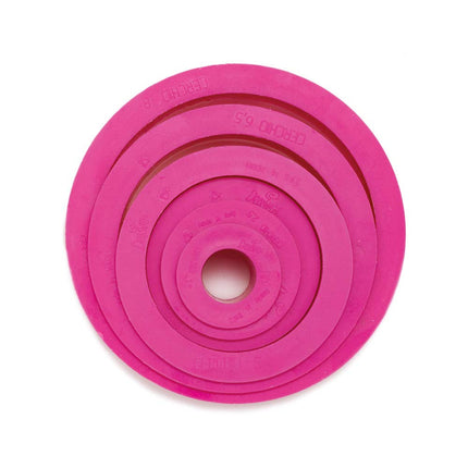 Decora 0255300 küpsisevormide komplekt ümmargune-sile, 6-osaline CM1.5/2.5/3.5/5/6.5/8, 10 x 10 x 3 cm, roosa