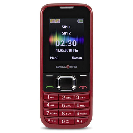 swisstone SC 230 kahe SIM-kaardiga lukustamata mobiiltelefon (4,5 cm (1,8 tolli), eriti suure valgustatud värvilise ekraaniga) punane