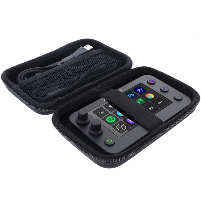 Loupedeck Live S kaitsva kandekotiga ühilduv fotokontori kott - turvaline kaitse liikvel olles - must