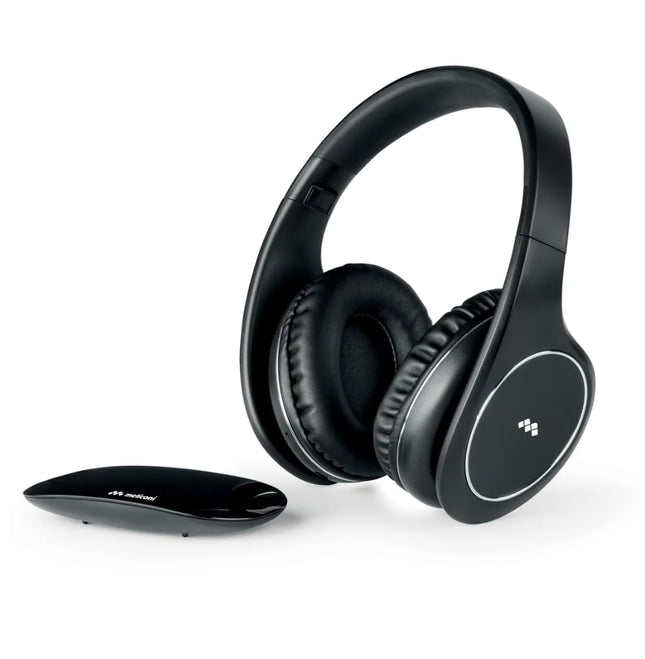 Meliconi Digital Smart Bluetooth kõrvaklapid, ergonoomilised juhtmevabad TV kõrvaklapid, kompaktne USB-alus ja kauakestev aku, 2 edastuskanalit, saab kasutada AUX-kaabli ja Toslinki sisendiga
